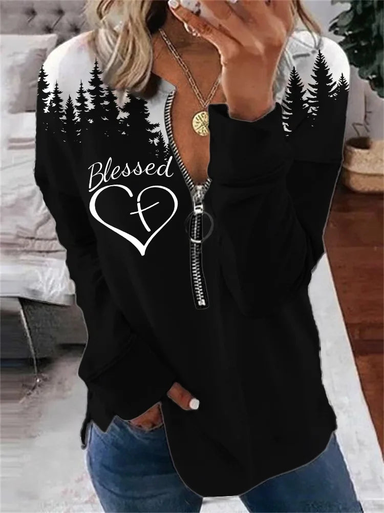 GETADME Vintage Hoodies Women Fashion Zipper Hoodies Leopard Sweatshirt Zip Up Hoodie Oversized Sudaderas Girl Coats Women Sweats Y2k