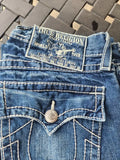 GETADME Vintage Jeans Y2K Clothes Men Women Gothic Hip Hop Pocket Embroidery Retro Blue Baggy Jeans High Waist Slim Fit Flare Trousers
