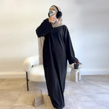 GETADME 여성용 따뜻한 아랍 코듀로이 아바야 드레스 라마단 두바이 여성용 겸손한 무슬림 코트 겨울 이슬람 의류 새로운 터키 솔리드 로브