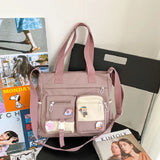 GETADME Waterproof Canvas Women Handbags Shoulder Bags Nylon Ladies Tote Messenger Bag Oxford Handbag Cross body Bags for Girls Satchels