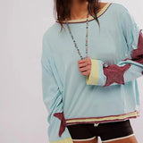 GETADME Wear Your Style Women's Oversized T Shirt Featuring a Fun Retro Star Design; Ideal For Relaxed Days And Stylish Occasions