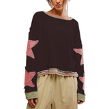 GETADME Wear Your Style Women's Oversized T Shirt Featuring a Fun Retro Star Design; Ideal For Relaxed Days And Stylish Occasions