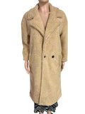 GETADME White Lamb Wool Coat Women Winter Thick Warm Fleece Teddy Coat Female Oversized Casual Loose Long Sleeve Lapel Long Outerwear