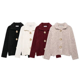 GETADME Willshela Women Fashion Faux Fur Solid Single Breasted Jackets Coat Vintage Lapel Neck Long Sleeves Female Chic Lady Outfits