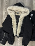 GETADME Winter Aesthetic Vintage Hooded Coat Women High Street Chic Warm Solid Lint Overcoat Female Design Casual Patchwork Jacket Coat