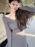GETADME Winter Chic Knitted Two Piece Set Women Retro Vintage Streetwear Skirt Suit Female Korean Fashion Casual Elegant Sweater Set New