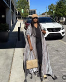 Getadme 겨울 패션 아프리카 여성 전체 길이 따뜻한 오픈 프런트 기모노 오버 사이즈 섹시한 레이디 느슨한 긴 더스터 코트 생일 파티용