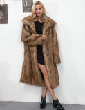 GETADME Winter Women Faux Fox Fur Long Coat Thick Full Sleeve Fluffy Luxury Fur Jacket Elegant Mujer Bontjas Warm Furry Shaggy Outerwear
