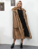 GETADME Winter Women Faux Fox Fur Long Coat Thick Full Sleeve Fluffy Luxury Fur Jacket Elegant Mujer Bontjas Warm Furry Shaggy Outerwear