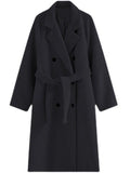 GETADME Winter Woolen Coat Women Thicken Long Jacket Casual Loose Fashion Windbreaker Outerwear Female Vintage Oversize Lapel Streetwear