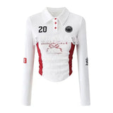 GETADME 여성 가을 ​​예쁜 스타일 슬림 2피스 세트 여성 E-girls 긴팔 라펠 얇은 상의 여성 + 레이스 패치워크 미니 스커트 세련된