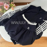 GETADME Woman New 2000s Aesthetics Elegant Two Piece Skirt Set Women Sexy Sport Wear Coat + Mini Skirt Suit Female High Street Chic Sets