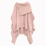 GETADME Women 2025 Autumn/Winter New Chic Dress Matching Set Korean Elegant Irregular Knit Sweater+High Waist Midi Skirt Two Piece Suit