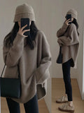 GETADME Women Black Gothic  Pullover Knitted Sweater Harajuku Y2k Long Sleeves Sweater Jumper Vintage 2000s Aesthetic Clothes 2025