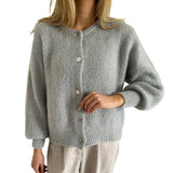 GETADME Women Cardigans Autumn Winter 2025 Single Breasted O-neck Knitted Sweaters Fashion Knitwear Solid Cropped Cardigan Jumpers Tops