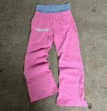 GETADME 여성 캐주얼웨어 팬츠 뉴 웨이브 디자인 하라주쿠 스타일 Y2K 사계절 착용 가능 슬림 스트레이트 핏 고급 스플라이싱 디자인