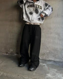 GETADME 여성 캐주얼웨어 팬츠 뉴 웨이브 디자인 하라주쿠 스타일 Y2K 사계절 착용 가능 슬림 스트레이트 핏 고급 스플라이싱 디자인