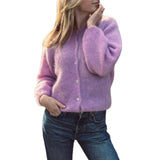 GETADME Women Fashion Cardigan Classical Solid Color Long Sleeve Sweater Button-Down Fall Casual Loose Soft Knit Coat 2025 Streetwear