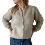 GETADME Women Fashion Cardigan Classical Solid Color Long Sleeve Sweater Button-Down Fall Casual Loose Soft Knit Coat 2025 Streetwear