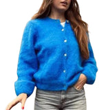 GETADME Women Fashion Cardigan Classical Solid Color Long Sleeve Sweater Button-Down Fall Casual Loose Soft Knit Coat 2025 Streetwear