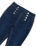 GETADME Women High Waist Pencil Jeans Double-breasted Button Fly Denim Pants Skinny Hip Lifting Long Trousers Lady Sexy Bodycon Jeans