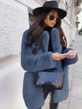 GETADME Women Purple Long Sleeve Lapel Winter Coat 2025 New Fashion Temperament Office LadyWhite Fur Jackets Clothing Red