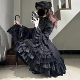 GETADME Women Shirt Vintage Lolita Style Shirts Women Gothic Y2k Lace Ruffle Flare Long Sleeve Blouse Japanese Sweet Elegant Cute Tops