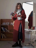GETADME Women Side Split Long Maxi Knitted Sweaters Casual Female Loose O-Neck Long Sleeve Knitwear Pullovers PYMY-MY718745
