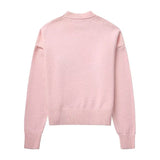 GETADME Women Sweaters Knit Basic Pullover Long Sleeve Round Neck Solid  Spring Streetwear Knitwear Loose Elegant Jumper Female Tops