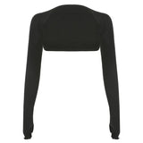 GETADME 여성 엄지홀 긴팔 볼레로 슈러그 솔리드 컬러 오픈 프런트 크롭 카디건 탑 바디콘 슬림핏 선크림 팔 커버 재킷