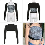 GETADME 여성 엄지홀 긴팔 볼레로 슈러그 솔리드 컬러 오픈 프런트 크롭 카디건 탑 바디콘 슬림핏 선크림 팔 커버 재킷