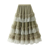 GETADME Women's Big Swing Yarn Ball Gown Skirt, Long Skirt, Fluffy Skirt, Heavy Industry, Cake Wearing, Winter Outfits, Fashion Wearing
