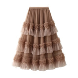 GETADME Women's Big Swing Yarn Ball Gown Skirt, Long Skirt, Fluffy Skirt, Heavy Industry, Cake Wearing, Winter Outfits, Fashion Wearing