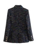 GETADME Women's Blazer Set Woman 2 Pieces Suit 2025 Autumn Fashion Woollen Blazers Shorts Two Piece Sets Womens Outfits