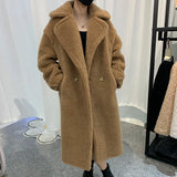 GETADME Women's Thick Warm Teddy Coats, Real Wool Long Coats, Lady Luxury Outerwear, Natural Fur, S7480A, Winter, 2025