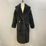 GETADME Women's Thick Warm Teddy Coats, Real Wool Long Coats, Lady Luxury Outerwear, Natural Fur, S7480A, Winter, 2025