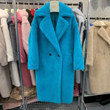 GETADME Women's Thick Warm Teddy Coats, Real Wool Long Coats, Lady Luxury Outerwear, Natural Fur, S7480A, Winter, 2025
