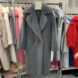 GETADME Women's Thick Warm Teddy Coats, Real Wool Long Coats, Lady Luxury Outerwear, Natural Fur, S7480A, Winter, 2025