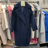 GETADME Women's Thick Warm Teddy Coats, Real Wool Long Coats, Lady Luxury Outerwear, Natural Fur, S7480A, Winter, 2025