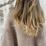 GETADME Women's Wool Blend Short Coat Autumn Winter Loose Long Sleeved Solid Color Jacket