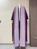 Getadme Wrinkled Women's Windbreaker Jacket Bat Sleeve Scarf Collar, Gradient Long Robe Fashion Retro Coats and Jackets Women