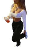 GETADME XS-3XL 사이즈 스택드 스웨트 팬츠 가을 겨울 여성용 미드 웨이스트 두꺼운 스택드 플리스 팬츠 조거 롱 팬츠 스웨트 팬츠