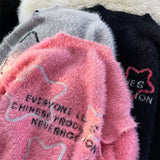 GETADME Y2K Fashion New Detachable Star Sweater Street Trend For Men And Women Harajuku Lazy Wind V-neck Casual Loose Pullover Sweater