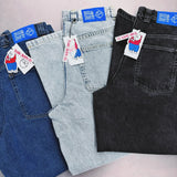 GETADME Y2K Harajuku Polar Big Boy Jeans Pants Hip Hop Cartoon Embroidery Retro Blue Baggy Jeans Mens Womens High Waist Wide Leg Trouser