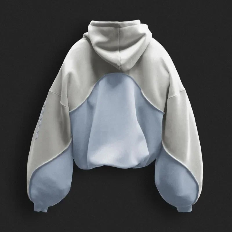 GETADME Y2K Hoodie Harajuku Foam printing Splicing Design high quality Oversized sweatshirt Hip Hop vintage Men women fashion streetwear
