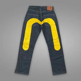 GETADME Y2K New Best-Selling Jeans Retro Personalized Print Jeans Women’s Punk Hip Hop Gothic Loose Straight Denims Couple Street wear