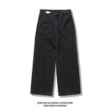 GETADME Y2K New Retro Embroidered Jeans 90s Street Trend Hip Hop Straight Jeans Men's Women's Punk Gothic Casual Loose Wide Legs Pants