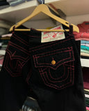 GETADME Y2K New Retro Embroidered Jeans 90s Street Trend Hip Hop Straight Jeans Men's Women's Punk Gothic Casual Loose Wide Legs Pants
