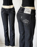GETADME Y2k Jeans 2025 Fashion Harajuku Slim Fit Denim Pants Female Personality Niche Classic Style Fashion High Waisted Wide Leg Pants