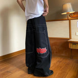 GETADME Y2k Jeans 2025 Fashion Harajuku Slim Fit Denim Pants Female Personality Niche Classic Style Fashion High Waisted Wide Leg Pants
